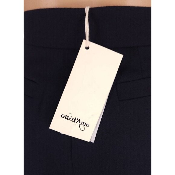 Ottod'ame Pleated Wool Blend Shorts Size 2 Blue NWT - Picture 7 of 12